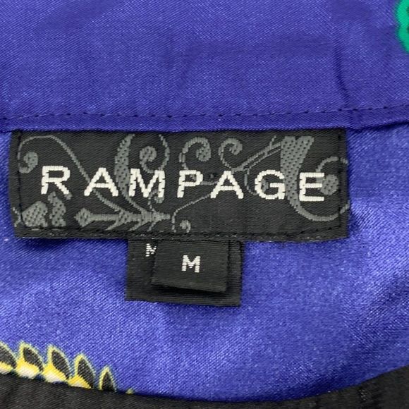 Womens Rampage M Top One Shoulder Angel Sleeve Boho Paisley Smock 3692 - Picture 4 of 7